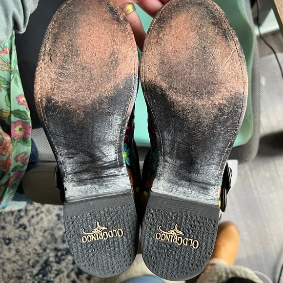 Old Gringo Klak Sugar Skull Black Leather Rainbow Biker Boots 7.5 - Picture 9 of 15